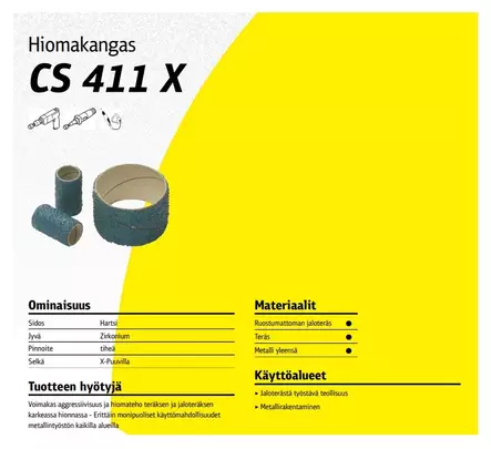 Klingspor hiomahylsy 25x25mm - Liuskalaikat ja hiomahylsyt - 345480 - 2