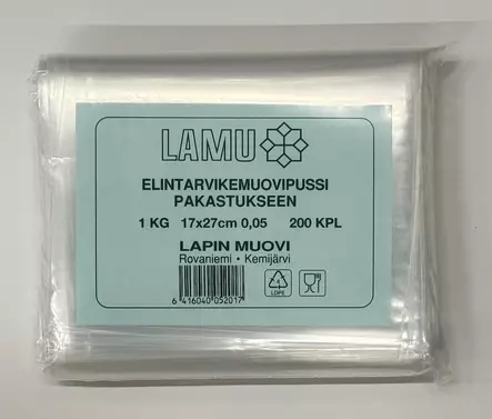 Lapin Muovi elintarvikepussi 1kg 0,05mm - Jätesäkit ja pussit - K52010 - 1