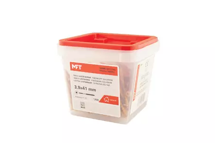 Lattiaruuvi / listaruuvi keltapassivoitu 3,9 x 41mm - Yleisruuvit (puuruuvit ) - 506250 - 2