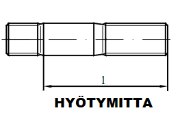 Pinnapultti din939 pinnoittamaton - Pultit lujuus 8.8 - PP620 - 2