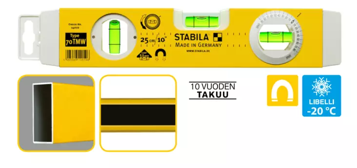 TORPEDO ASTEVESIVAAKA 70TMW MAGNEETILLA - Vatupassit ja alumiinilatat - SB14010 - 1