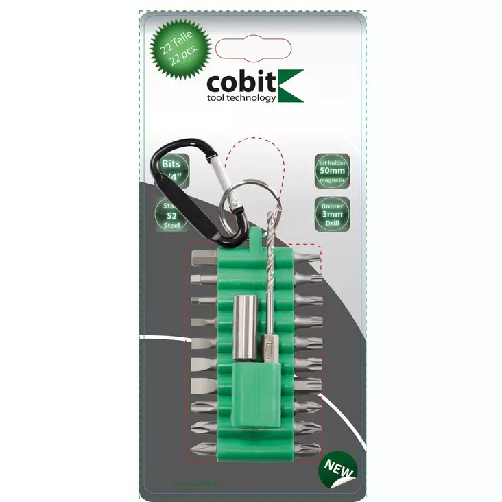 COBIT K=C3=84RKISARJA 22-osainen - Bits-kärjet - 02611 - 1