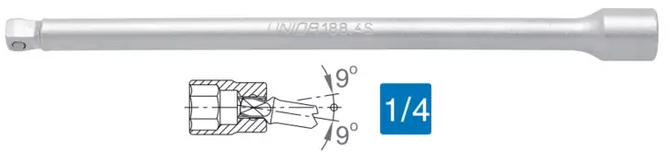 1/4=E2=80=9D JATKOVARSI 188.4/2S, PALLOP=C3=84=C3=84 - 1/4" hylsysarjat- ja osat - 610911 - 1