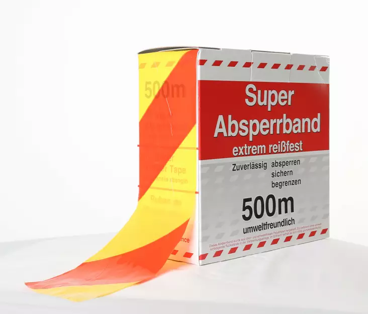 Sulku / Varoitusnauha 75mm x 500m - Varoitusnauhat ja lippusiimat - 40132 - 1