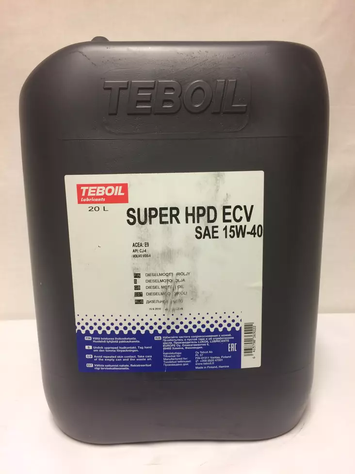 Teboil moottoriöljy Super HPD ECV SAE 15W-40 - Moottoriöljyt - 036922 - 1