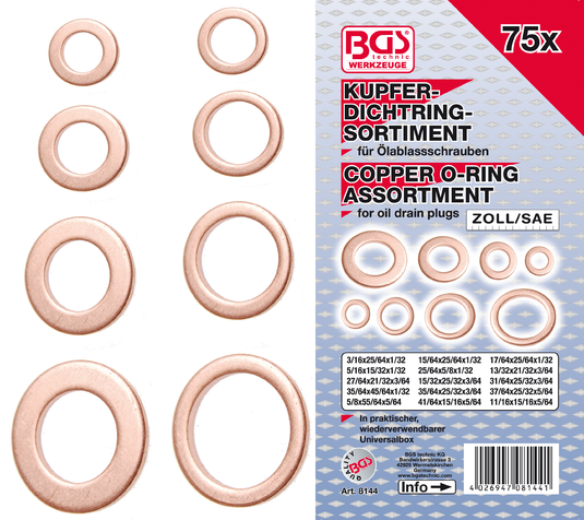 BGS KUPARITIIVISTESARJA  75-os. - Hydrauliikkatiivisteet - 8144 - 1