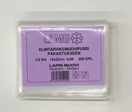 Lapin Muovi elintarvikepussi 0,5kg 0,05mm - Jätesäkit ja pussit - K52005 - 1
