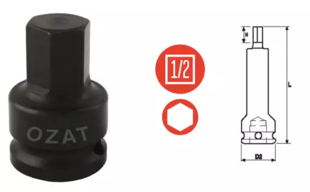 KUUSIOKOLOVOIMAHYLSYT, 1/2=E2=80=9D V=C3=84=C3=84NTI=C3=96 - 1/2" voimahylsysarjat- ja osat - 08106 - 1