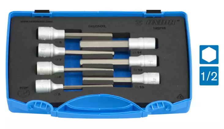 1/2=E2=80=9D HEX HYLSYSARJA 192/16 7-OS, PITK=C3=84T - 1/2" hylsysarjat- ja osat - 619416 - 1