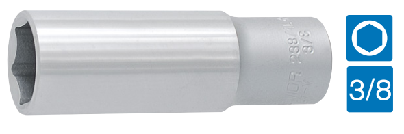 Unior pitkä hylsy 3/8" - pituus 63mm - 3/8" hylsysarjat- ja osat - 612036 - 1