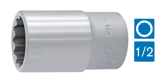 1/2=E2=80=9D HYLSY 190/1, 12-KULMAINEN - 1/2" hylsysarjat- ja osat - 609366 - 1