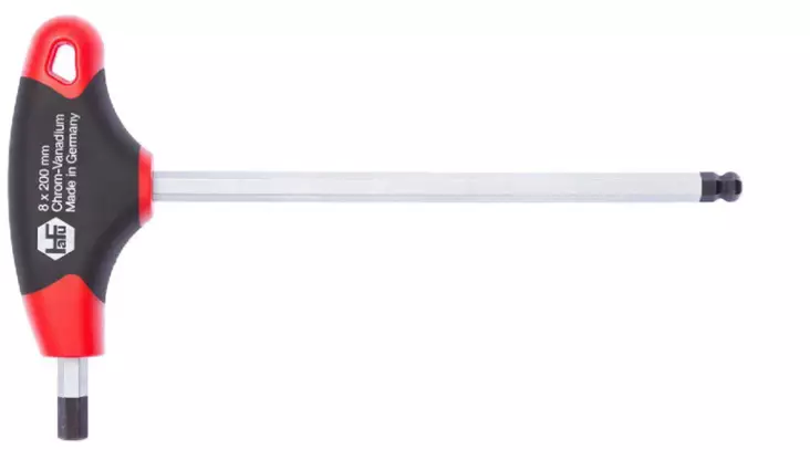 Hafu kuusiokoloavain - T-kahva - pallopää - Jakoavaimet, 6-koloavaimet ja vääntimet - 426-030-07 - 1