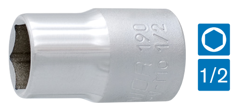 1/2=E2=80=9D HYLSY 190/1, 6-KULMAINEN - 1/2" hylsysarjat- ja osat - 605307 - 1