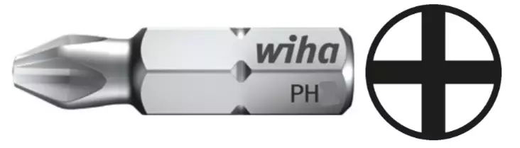 Wiha ruuvauskärki Phillips PH - Bits-kärjet - 01657 - 1