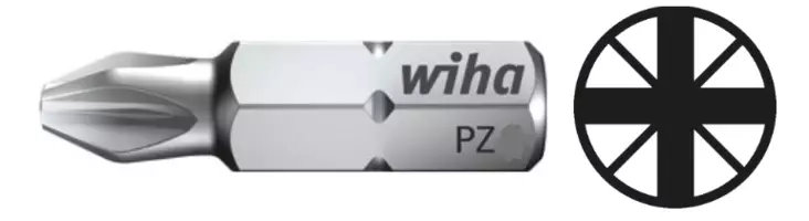 Wiha ruuvauskärki Pozidriv PZ - Bits-kärjet - 01688 - 1