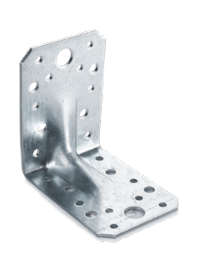 KULMALEVY 90x90x65x2.5 vahvistettu - Rakennuskulmalevyt - 90V - 1